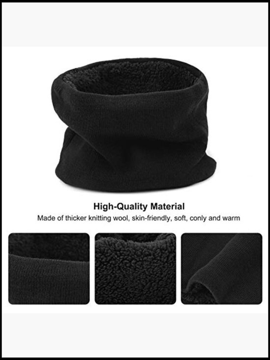Winter 3-Piece Beanie Scarf Gloves Set, Acrylic Knit Fleece Lined Warm Unisex main image 7